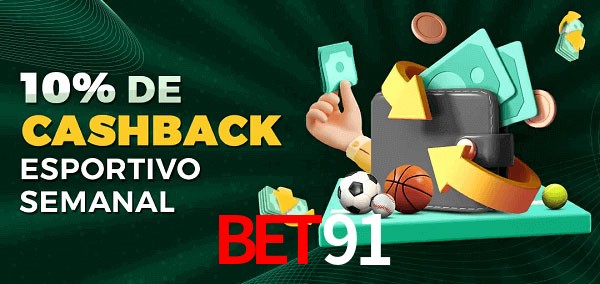 10% de bônus de cashback na bet91