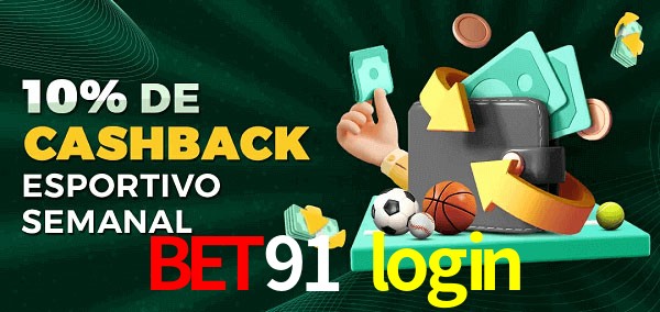 10% de bônus de cashback na bet91 login